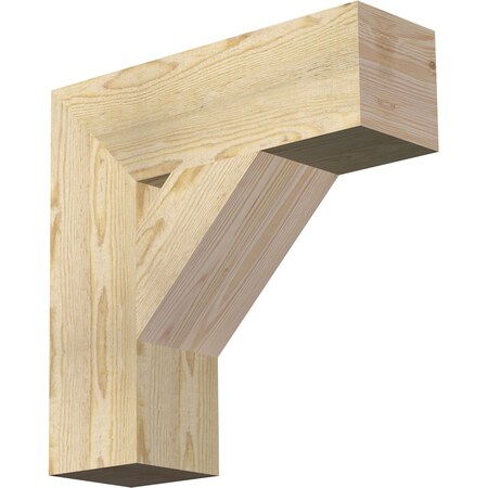 Ekena Millwork Traditional Block Rough Sawn Bracket, Douglas Fir, 6"W x 20"D x 20"H BKT06X20X20TRA05RDF